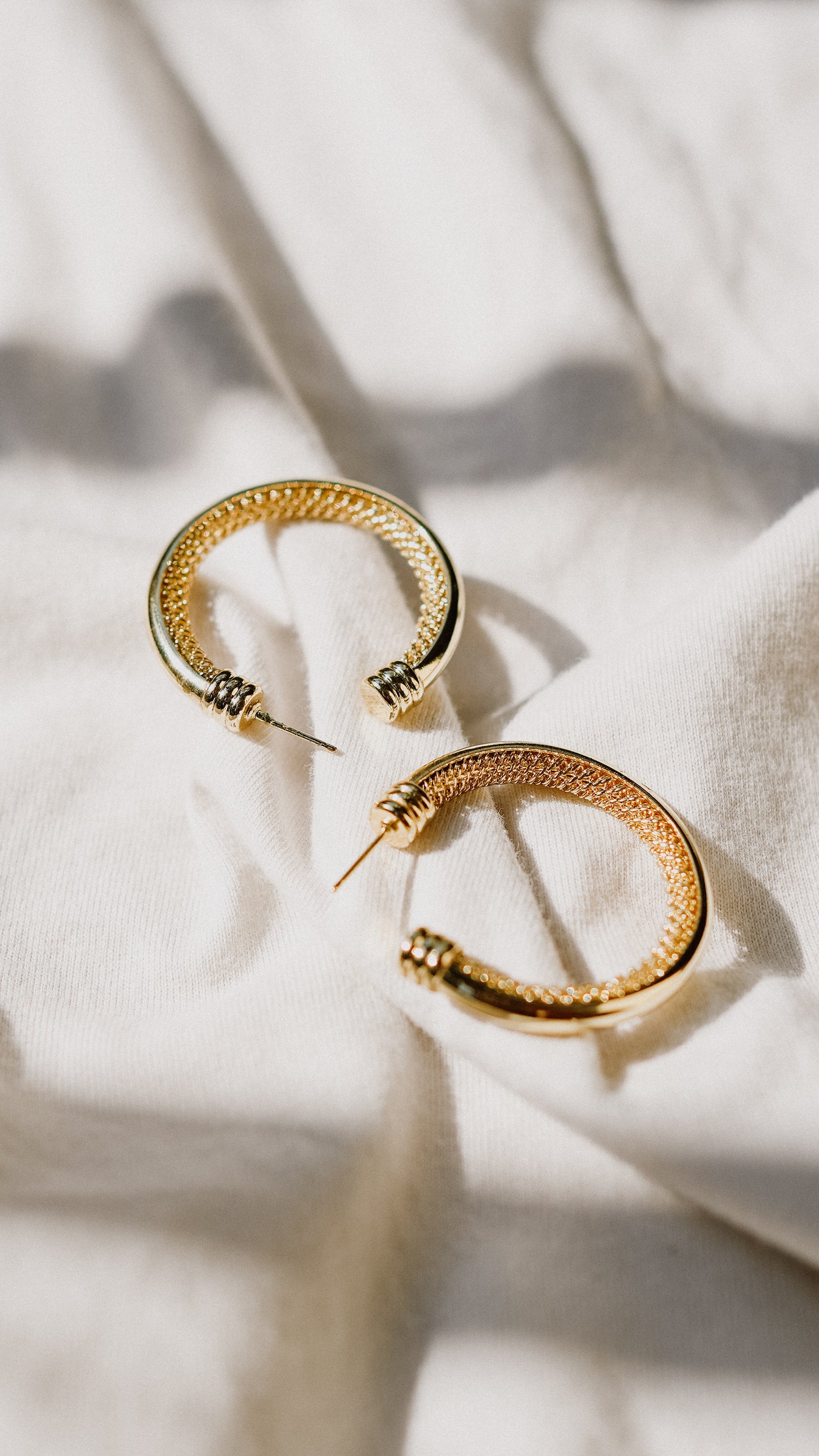 Textura Hoop Earrings