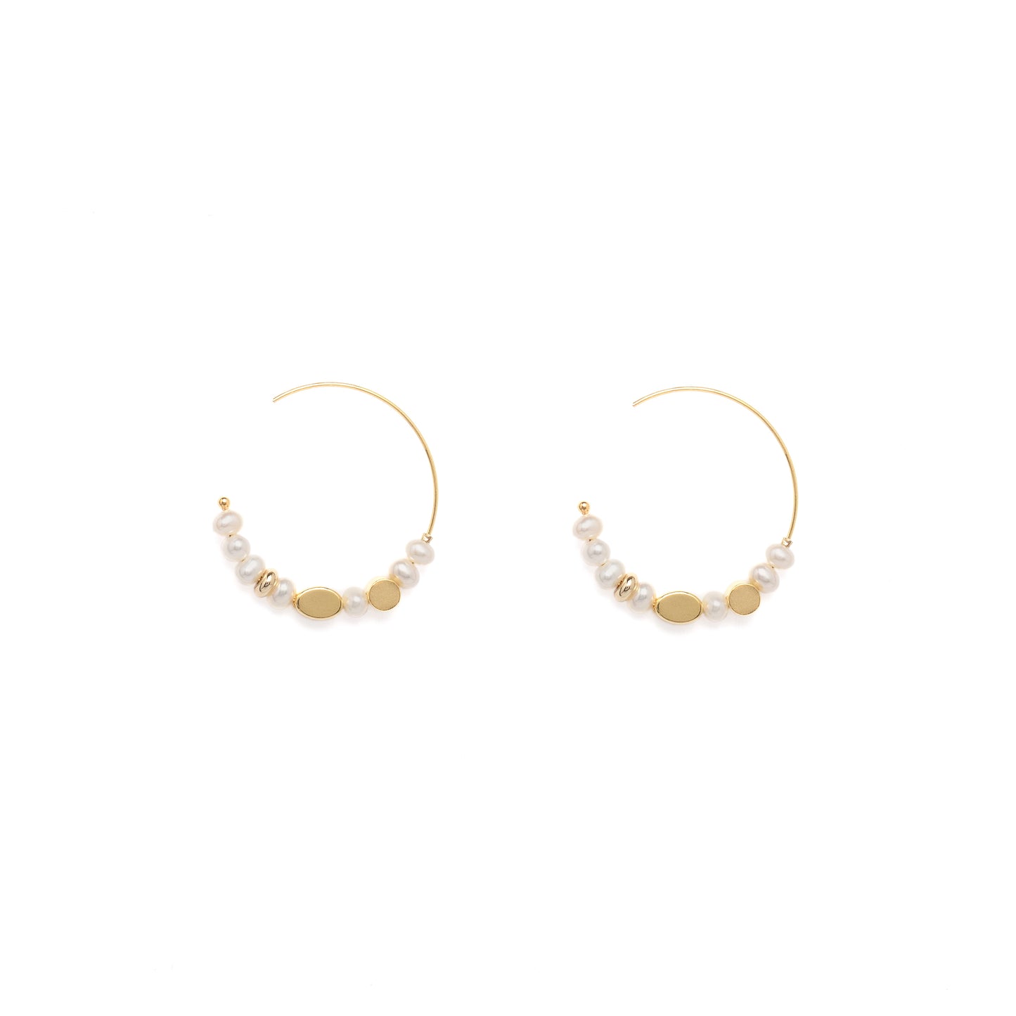 Blanca Freshwater Pearls Hoop Earrings