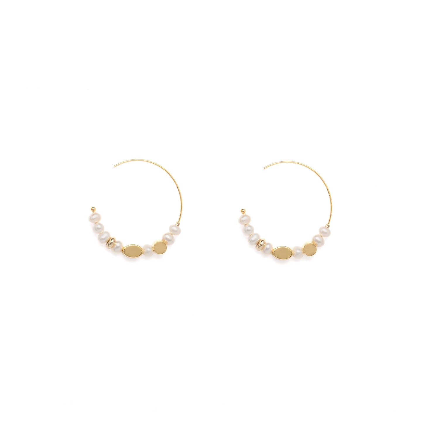 Blanca Freshwater Pearls Hoop Earrings